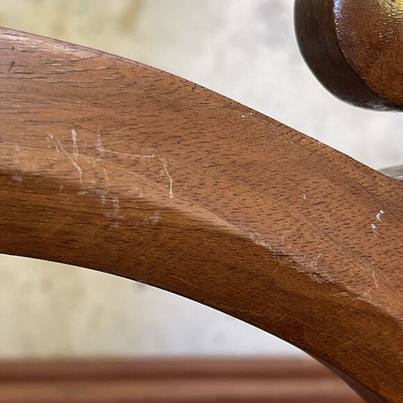 Vintage European Hand Carved Wooden Candelabra - Picture 8 of 10